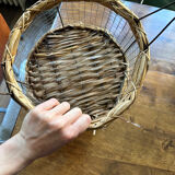 Wicker handle basket