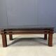 Vintage wooden and stone top coffee table, 1970s