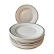 Set of 12 old flat plates in St Amand earthenware