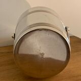 Pair of luc Lanel Christofle Gallia silver metal ice buckets 1940