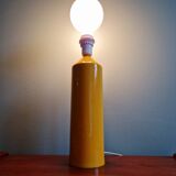 Vintage table lamp in yellow lacquered metal, 1980s