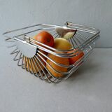 Chrome metal basket, 70s