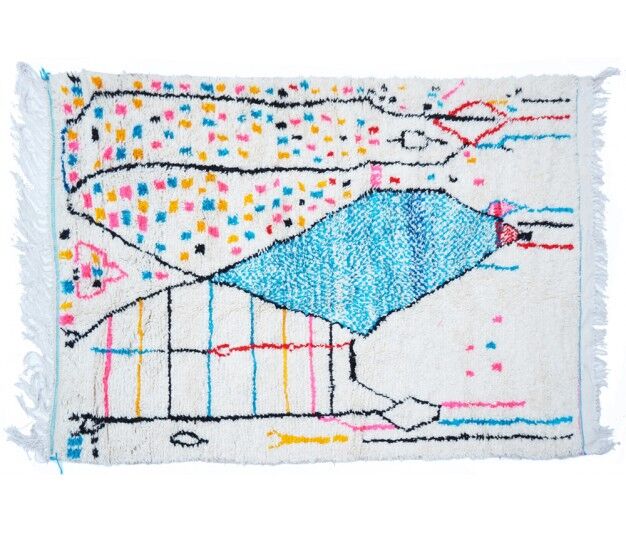 Colorful Berber carpet 242x144cm