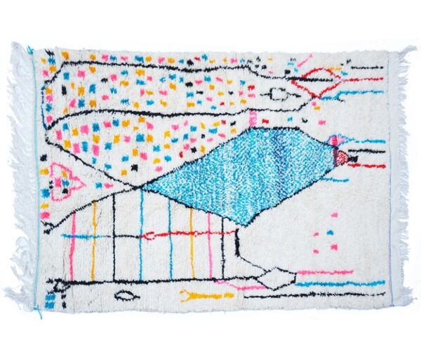 Tapis berbère coloré 242x144cm