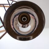 Antique mercury glass large pendant reflector lamp