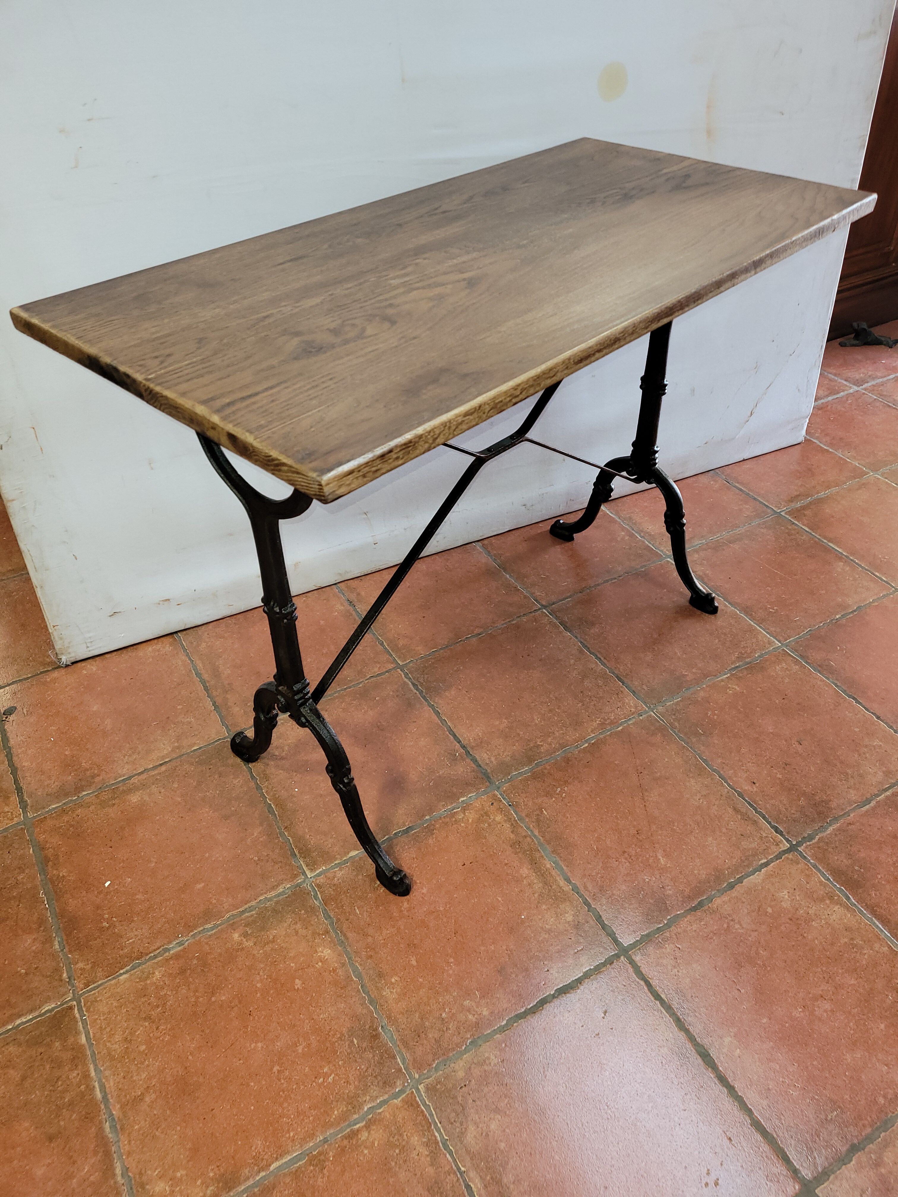 Table de bistrot ancienne dessus en chêne Selency