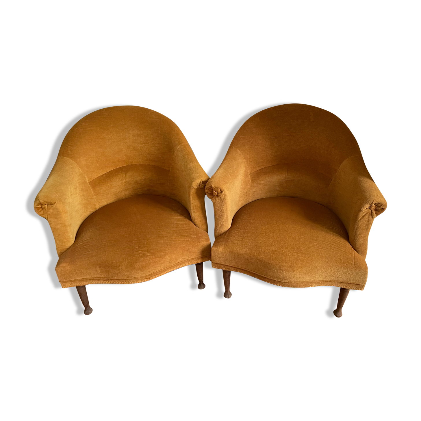 Paire de fauteuils crapauds