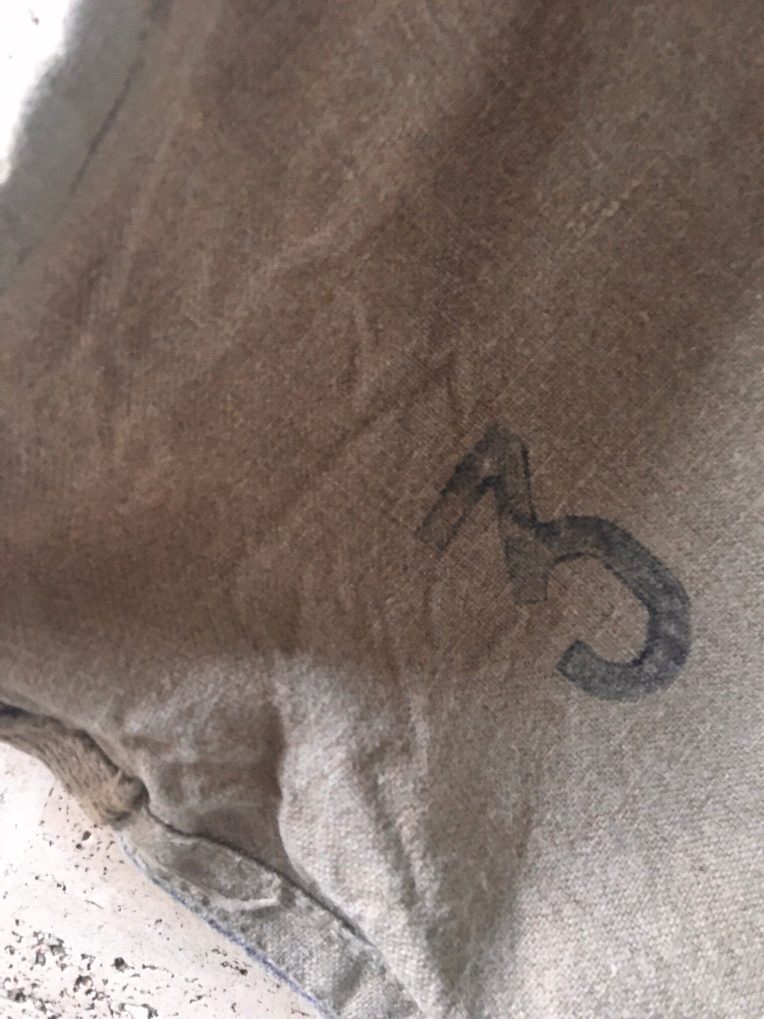 Linen canvas mailbag, 70s