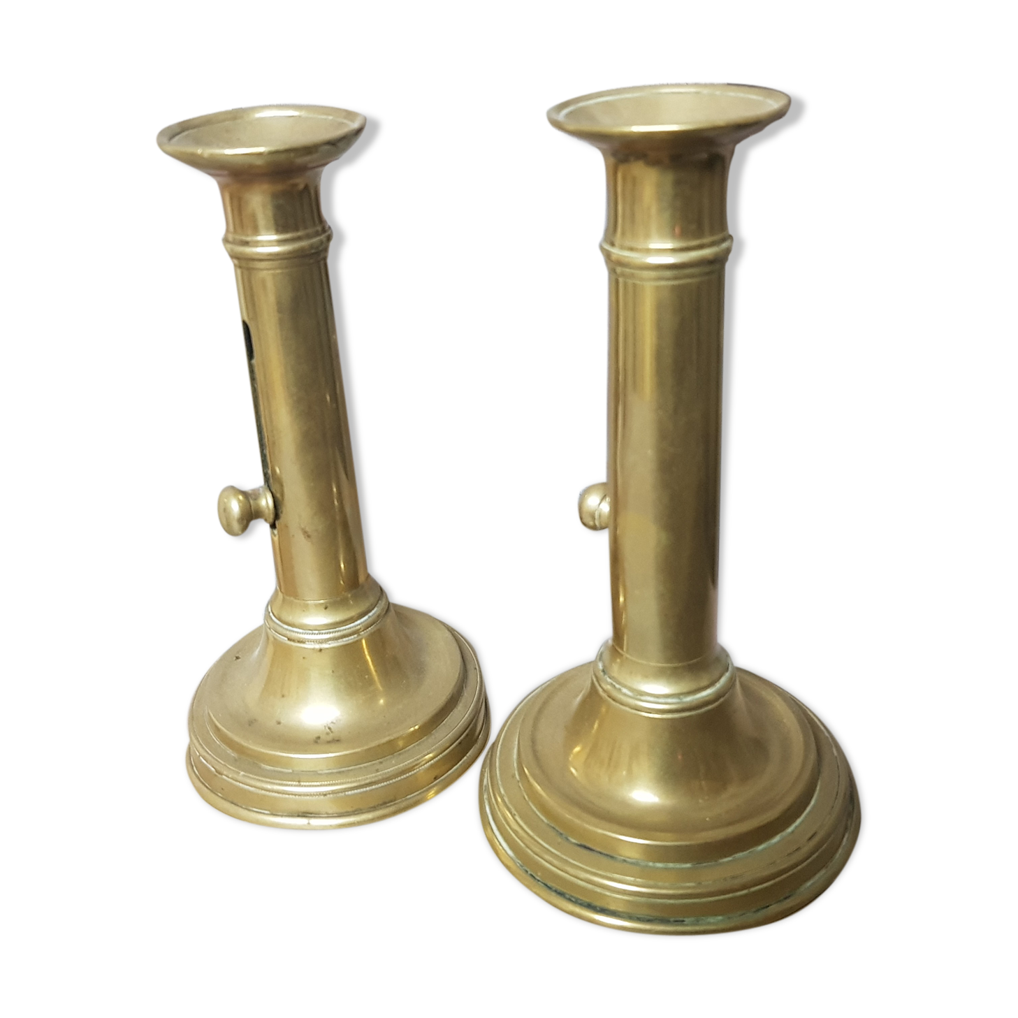 Pair of brass candlesticks