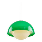 Italian Space Age Pendant in Brass and Acrylic Glass, 1970s