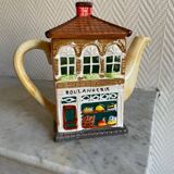 Ceramic teapot house shape bakery cafe bistro