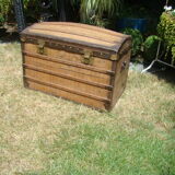 Old brass domed trunk