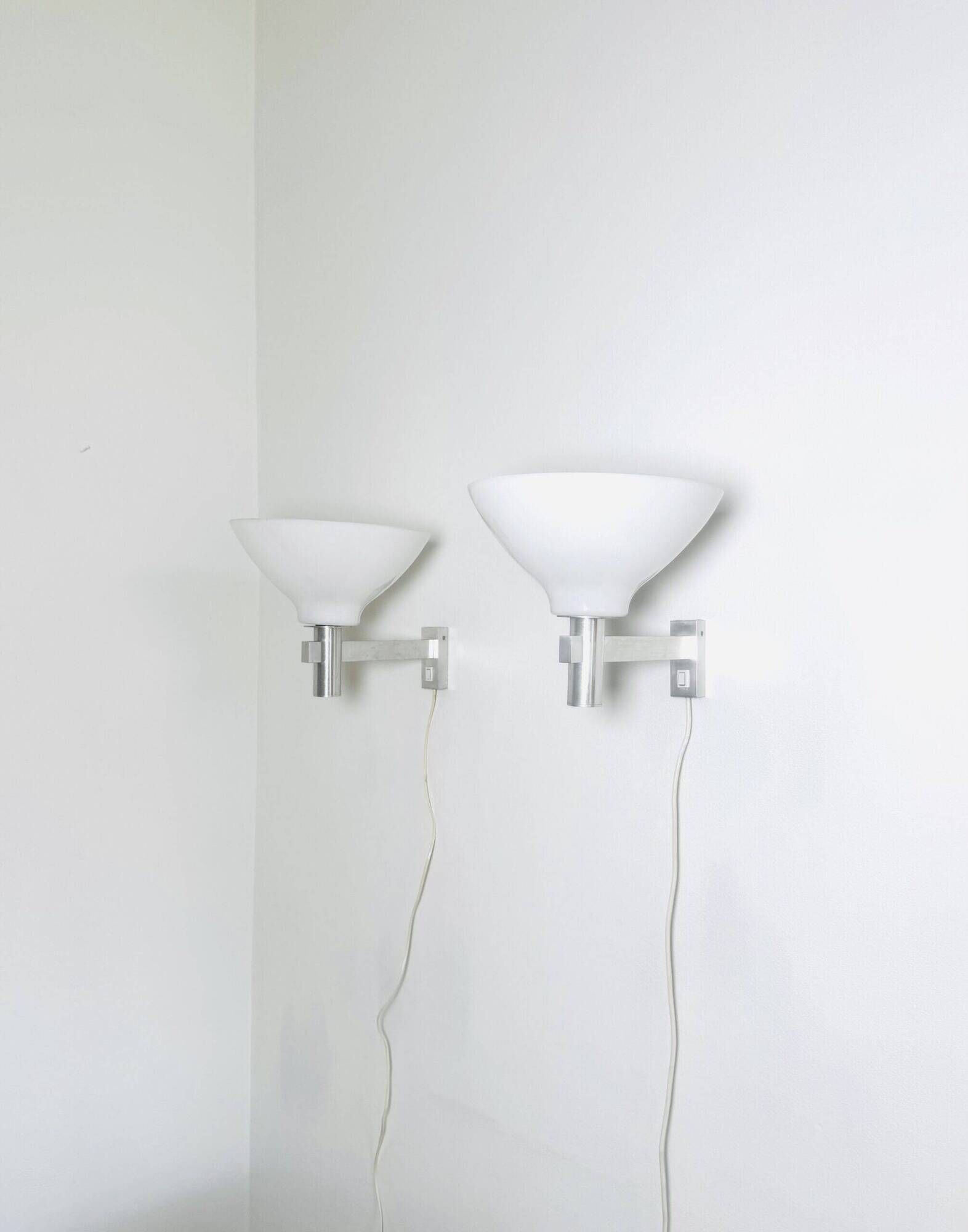 Pair Of Uplighter Wall Lamps By Raak Amsterdam, The Netherlands 1960S