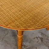 Léontine vintage 60's rattan dining table