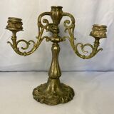 Old three-pointed bronze chandelier early twentieth century