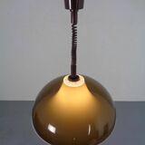 Ceiling lamp in brown and white plastic from Stilux Milano, 1960s