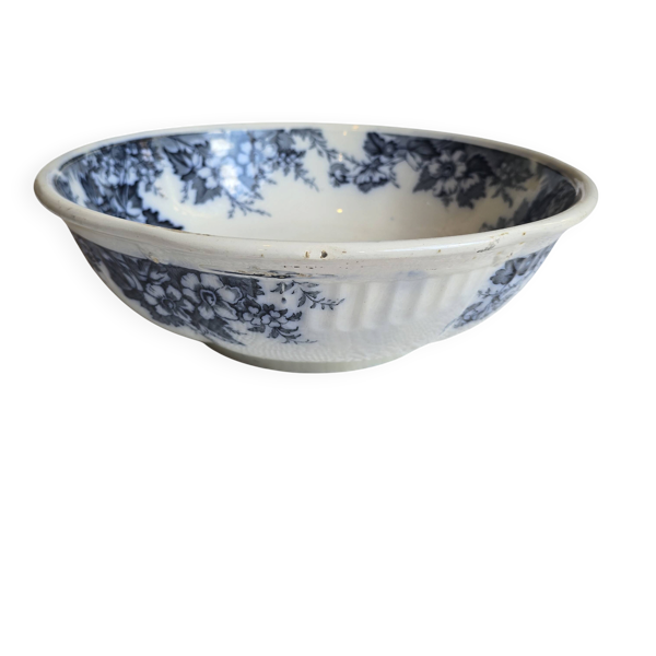 Grande vasque ancienne anglaise A.B & Co modèle May – flow blue floral
