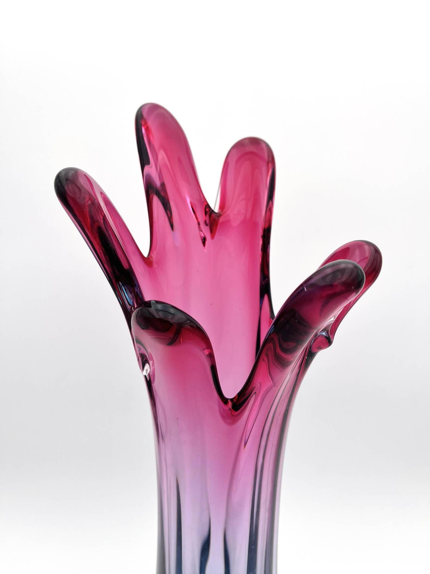 Giant Murano Vase Fratelli Toso Sommerso Gradient 51cm 4.2kg 60s 70s