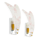 Pair of 80s Murano glass 'Foglio' wall lamps