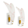 Pair of 80s Murano glass 'Foglio' wall lamps