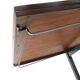 Extendable vintage dining table from Brabantia with metal frame and teak top