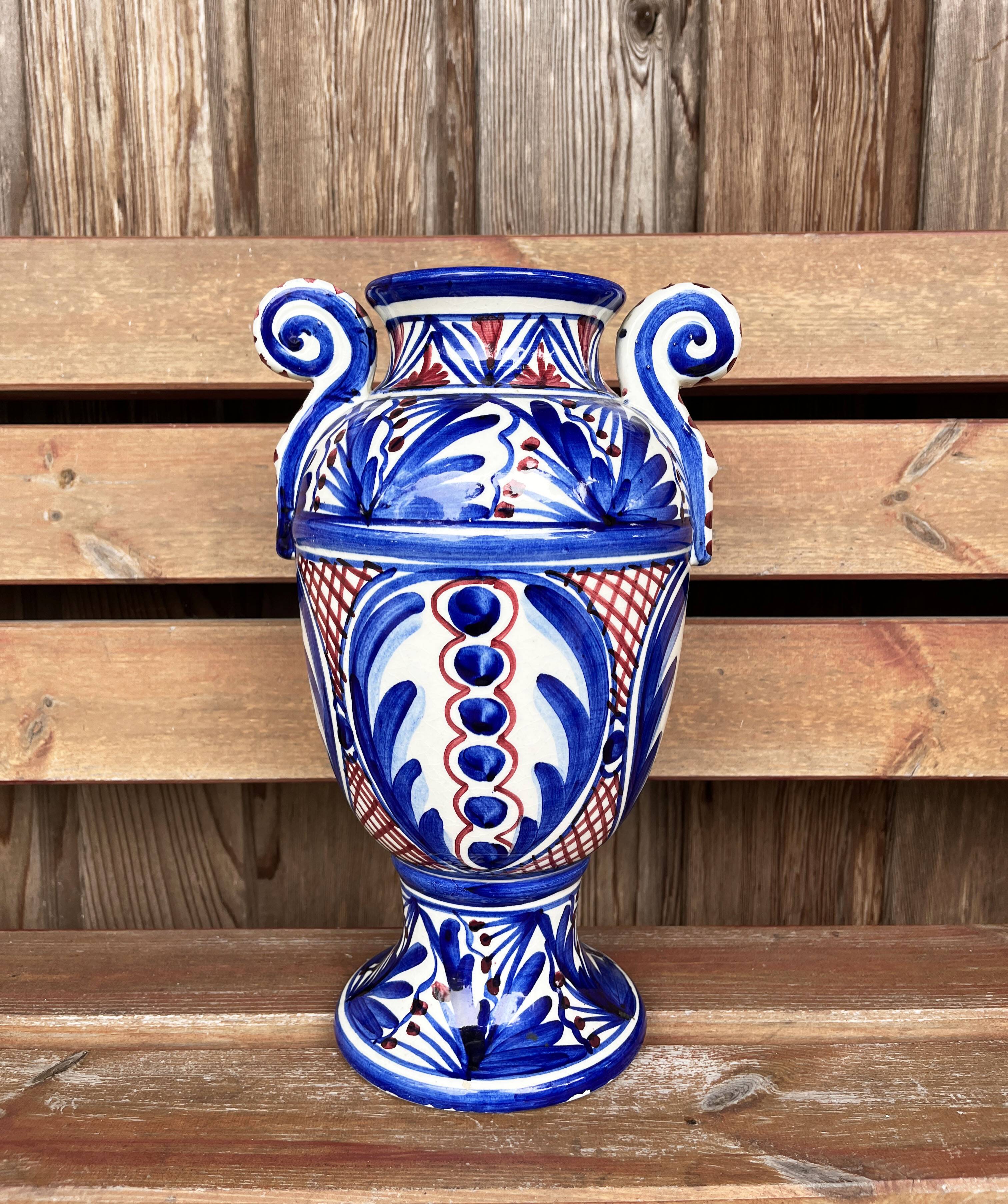 Large ceramic amphora vase Spain 1960