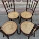 4 chaises bistrot café bois courbé vintage