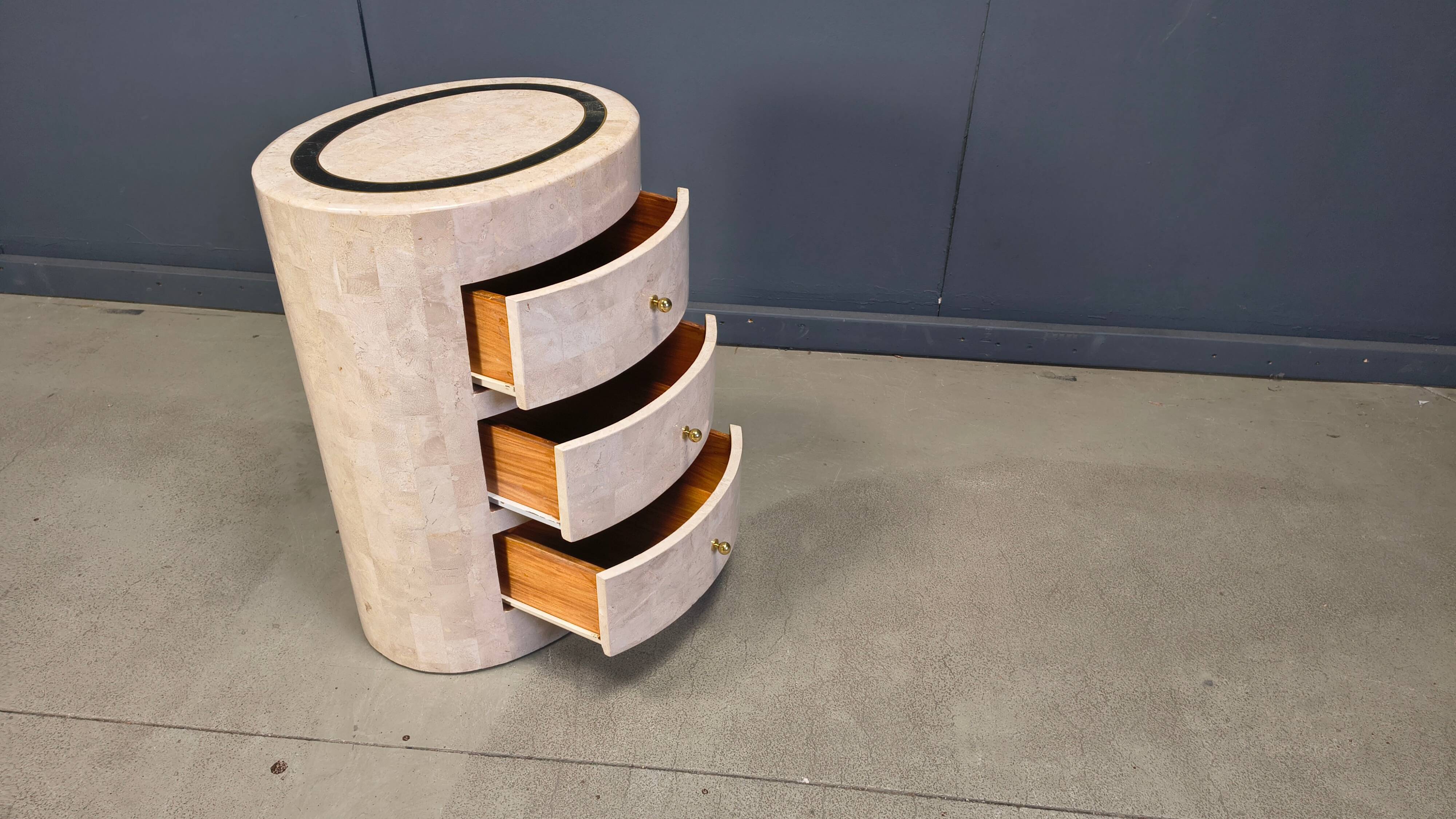 Tessellated stone chest of drawers by Maitland Smith, 1980s