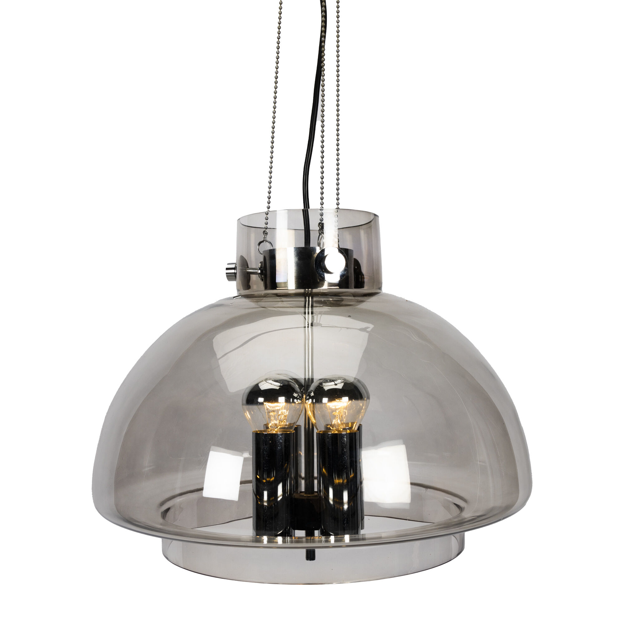 Chrome Vintage Pendant Lamp for Limburg Glashütte