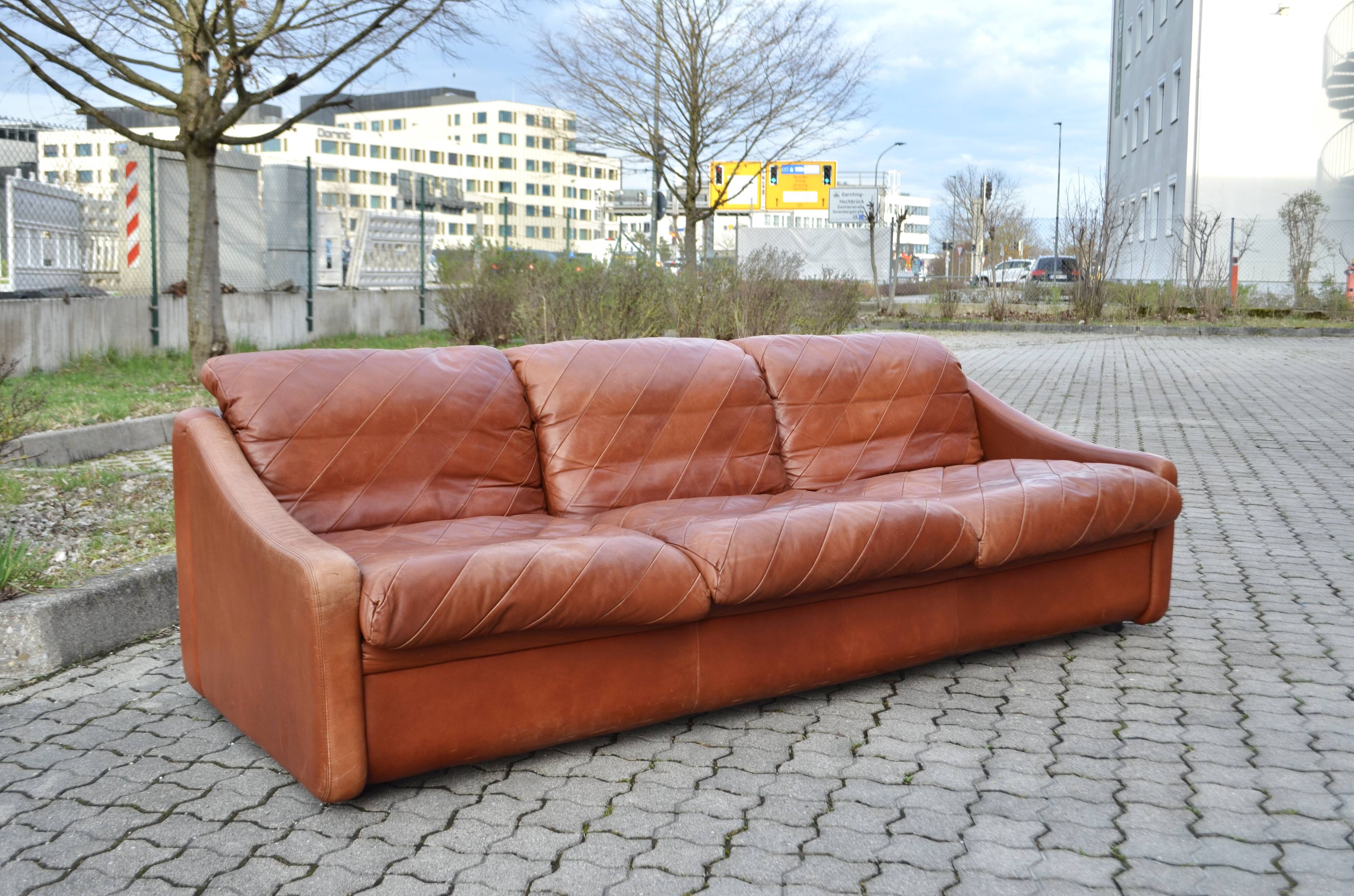 Vintage oxred Rolf Benz Leather Sofa