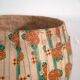 Antique Chinese papier-mâché basket with floral patterns – China, circa 1930