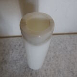 Small vase in white and grey marble