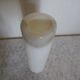 Small vase in white and grey marble