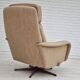 Fauteuil pivotant et son repose-pieds, laine