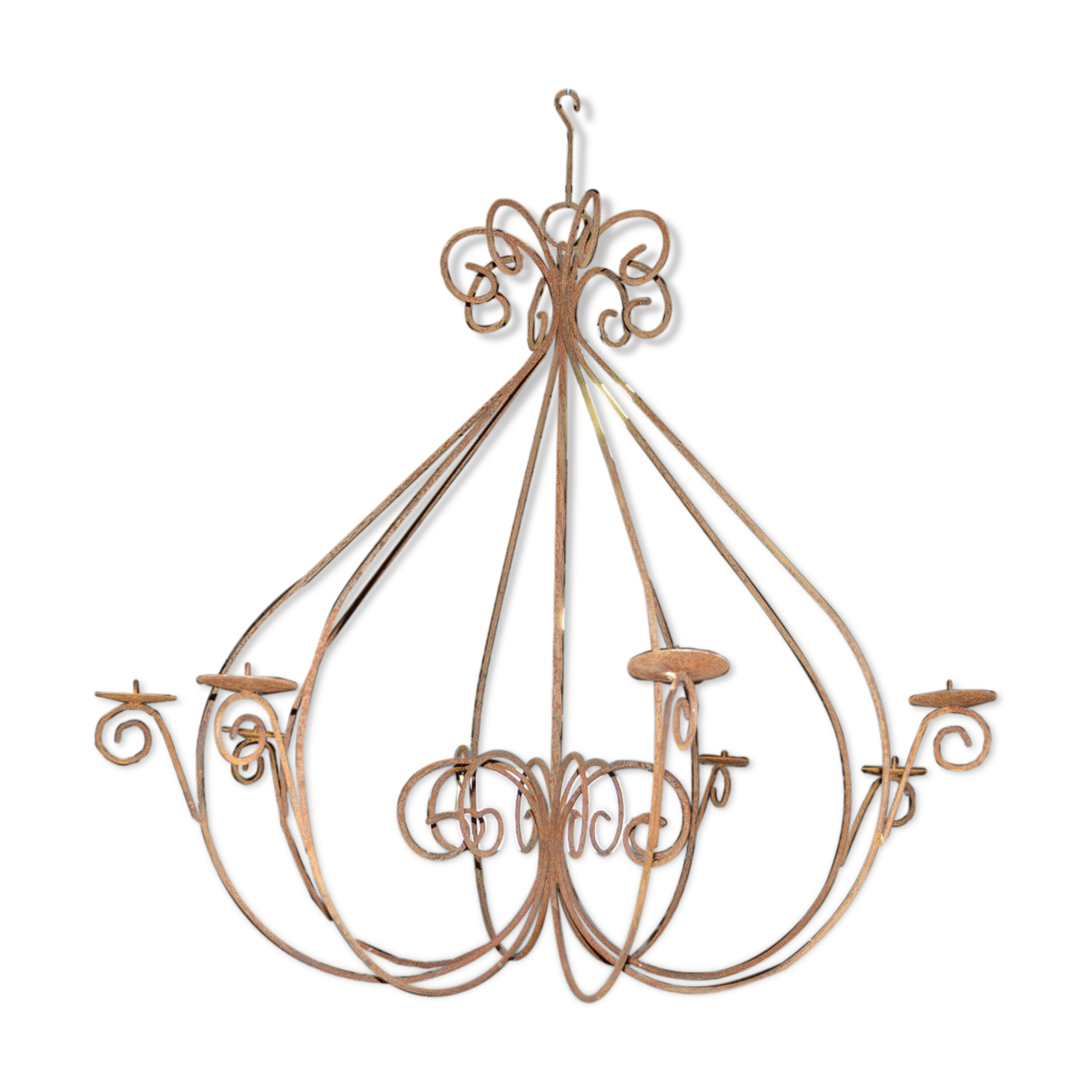 wrought iron candle chandelier