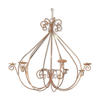 wrought iron candle chandelier