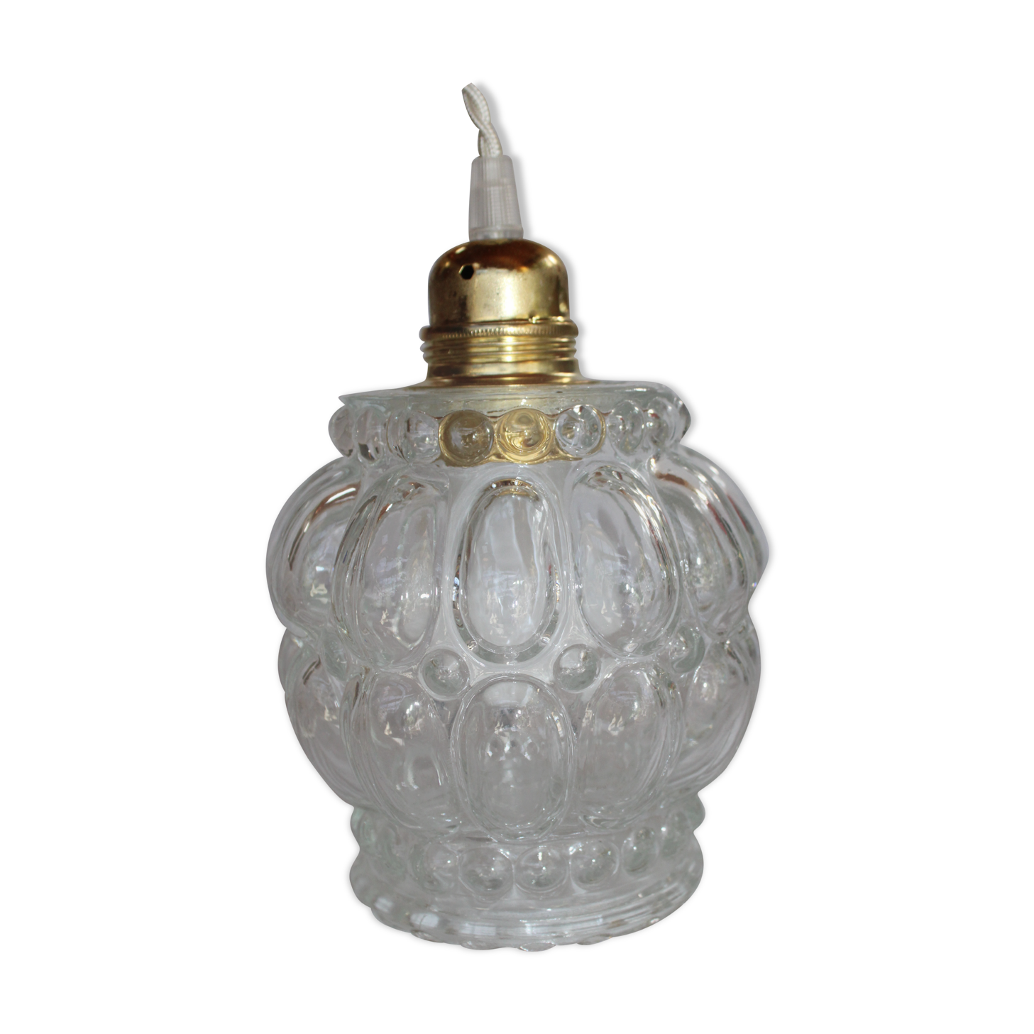 Moulded glass globe walk-in lamp