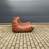 100% originele vintage Cognac lederen Togo Ligne Roset 2zit