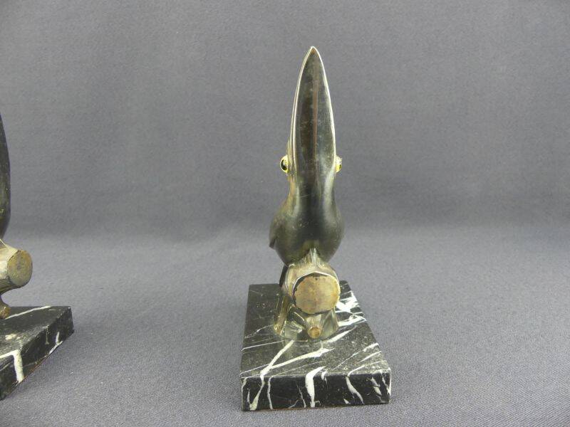 Pair of Art Deco toucan bookends