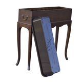 Elegant mid-century teak planter with tray.