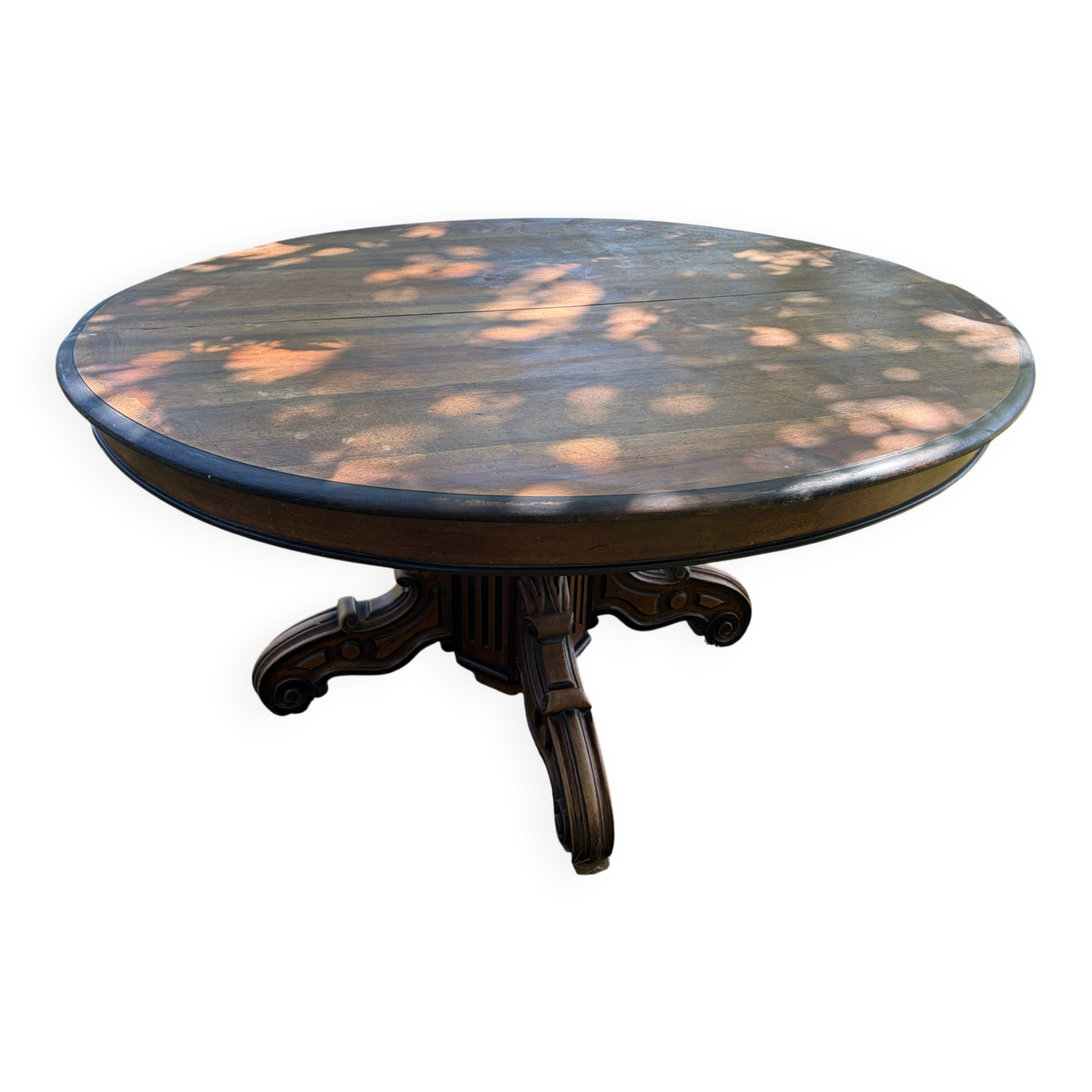 Walnut table for 12, 14 place settings 1990