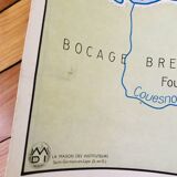 Normandy school map 1960s