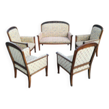 Art Nouveau living room: 4 armchairs + Jugendstil sofa 1900 chair