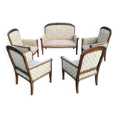 Salon art nouveau : 4 fauteuils + canapé sofa jugendstil 1900 chair