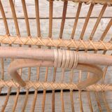 Vintage rattan magazine holder