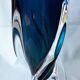 Blue glass vase in Murano style