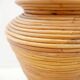 Vase de sol vintage boho en rotin dans le gout de Gabriella Crespi - H:70cm