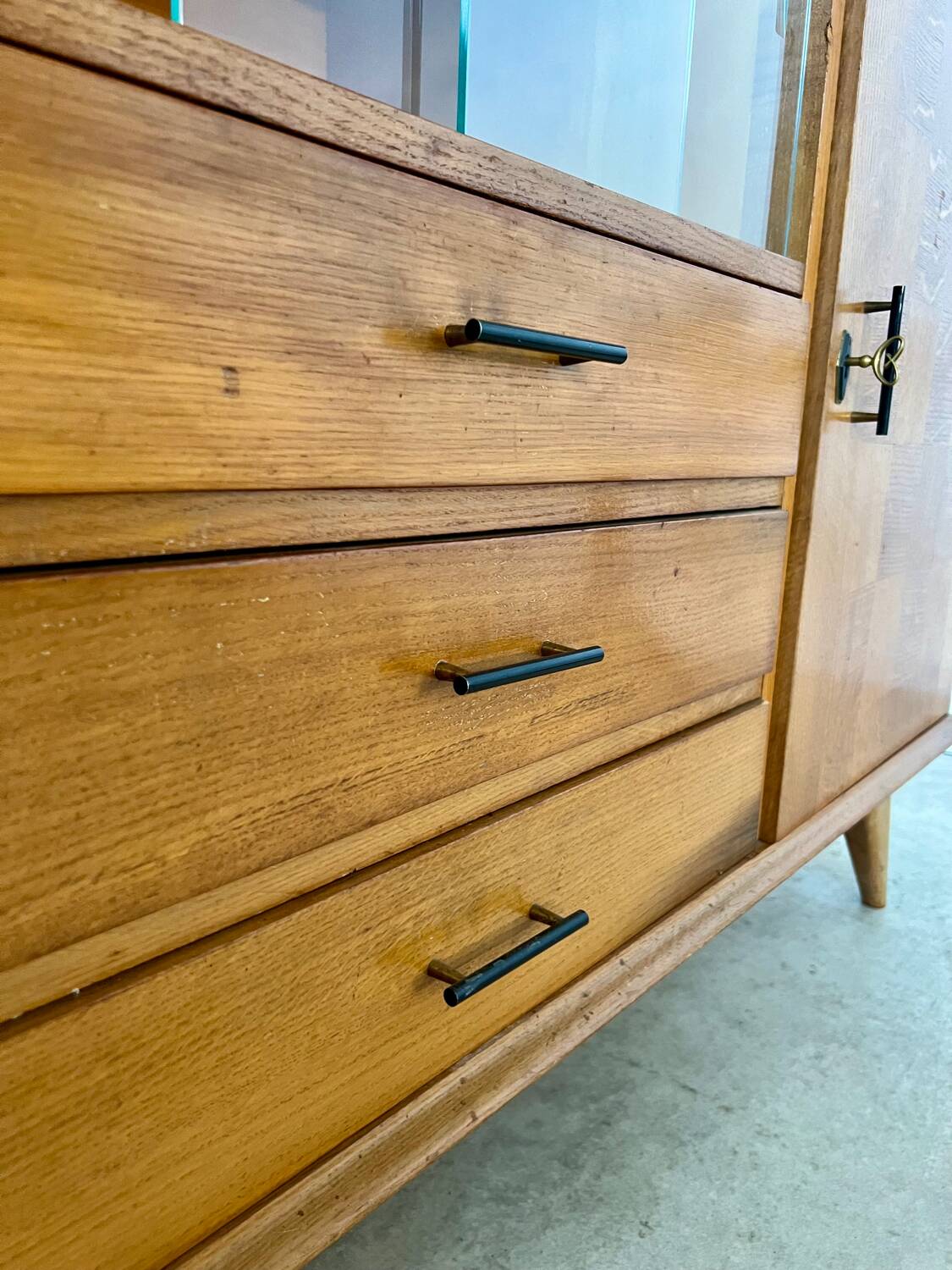 Old oak sideboard from the 50s, reconstruction period