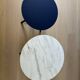 Lot de 2 tables basses Imperial Line UFO – Fenix bleu & marbre blanc