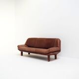 3-Seater Sofa with Great Patina in Brown Leather Upholstery